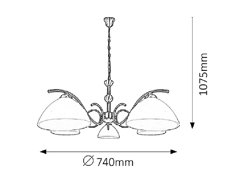 Lustr Aurelia 7140 (bronzová + bílá)