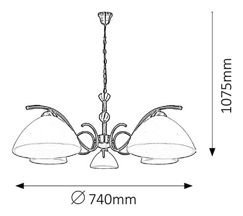 Lustr Aurelia 7140 (bronzová + bílá)