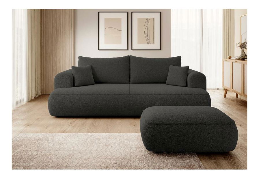 Taburetka Olivo T (tmavě šedá + černá)