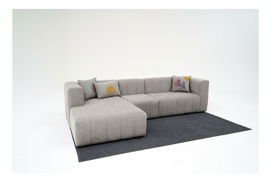 Rohová sedačka Beyzometta (L) (světle šedá)