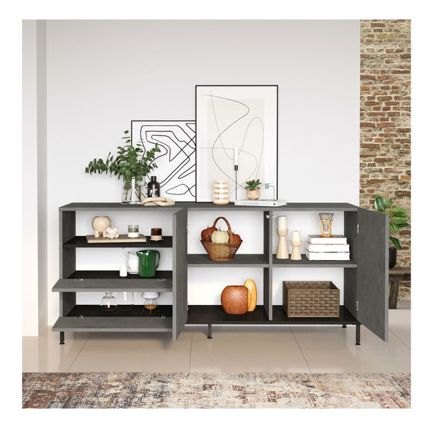 Konzolový stolek Levoretta 32 (šedá + černá)