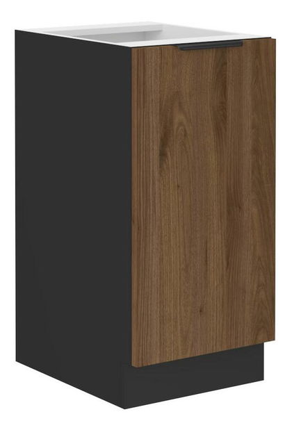 Horní kuchyňská skříňka Manana 40 D 1F BB (korpus: černá matná + fronta: ořech okapi)