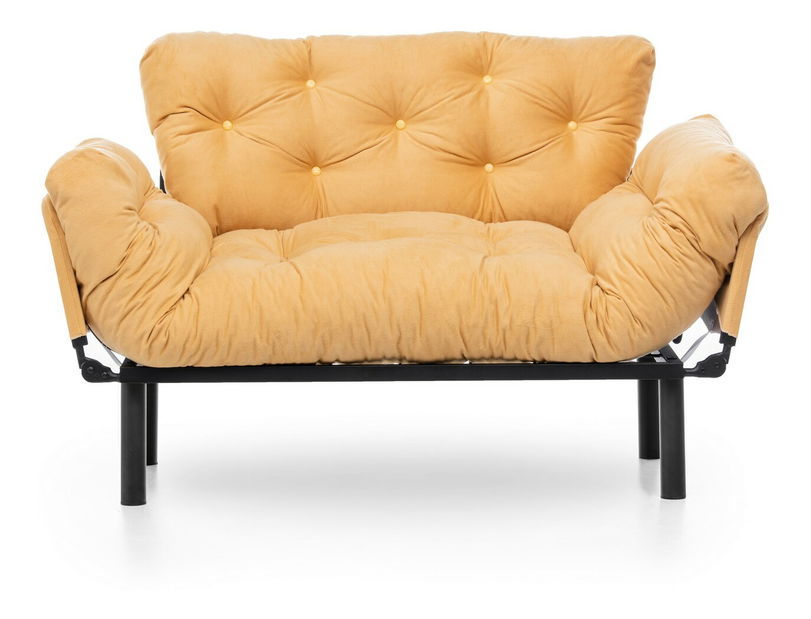 Rozkládací křeslo Nitty (hořčicová)