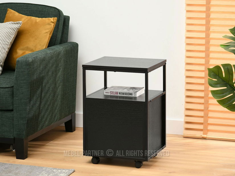 Skříňka Adlo (černé dřevo + černá)