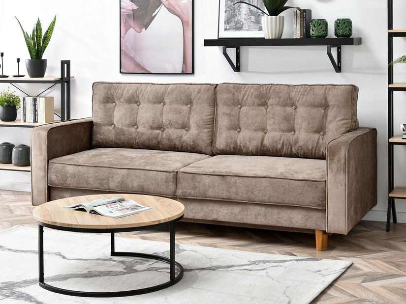 Pohovka dvousedačka Legacion (béžová + dub)