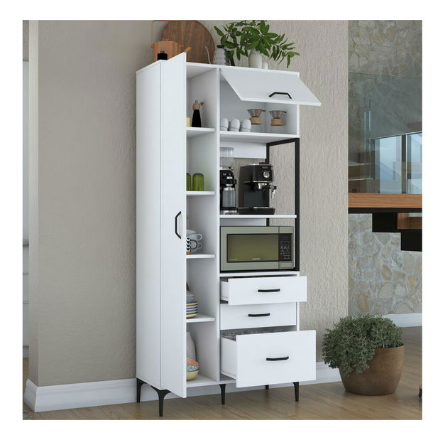 Policová skříň Jenaretta 112 (bílá)