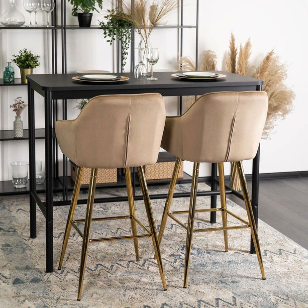 Barová židle Solicitamos (béžová + zlatá) *výprodej