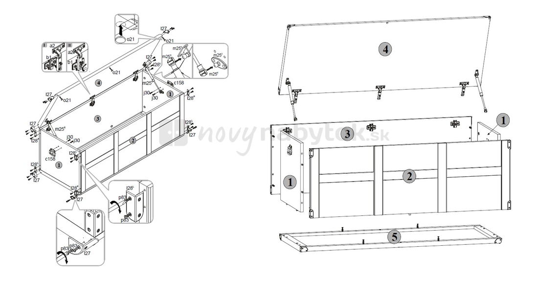 Truhlice BRW INDIANA JKUF 120 (Dub sutter)