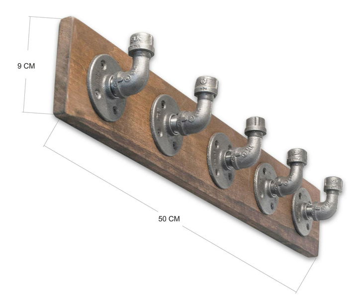 Věšákový panel Nenanu 8 (ořech + černá)