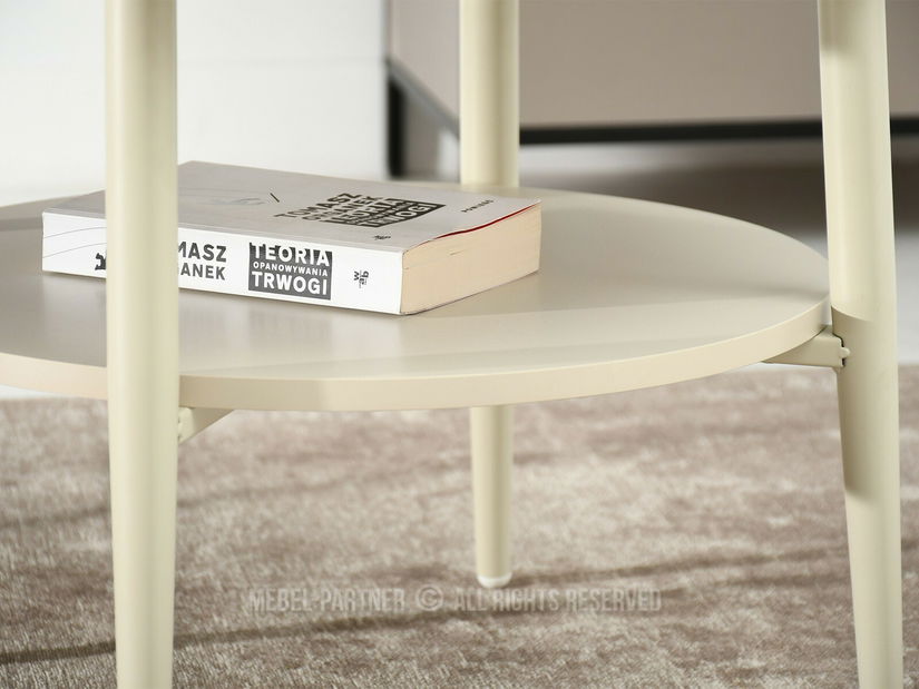 Konferenční stolek Randolf S (popelavě béžová + krémová)