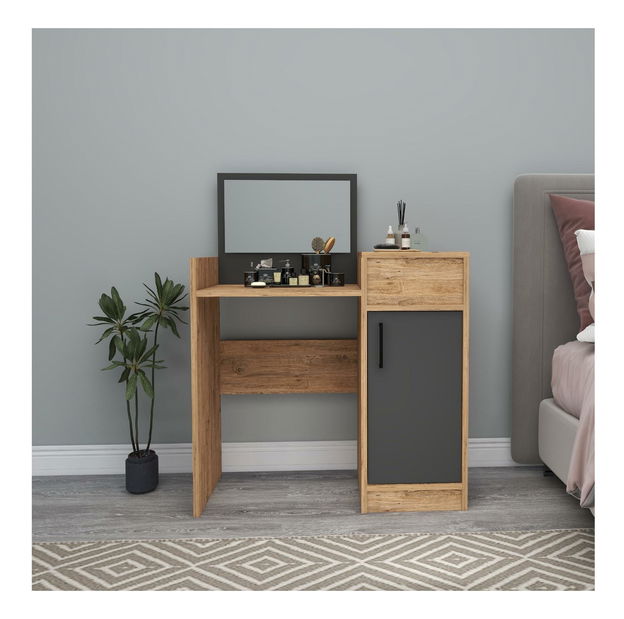 Toaletní stolek Kudopa 2 (borovice atlantická + antracit)