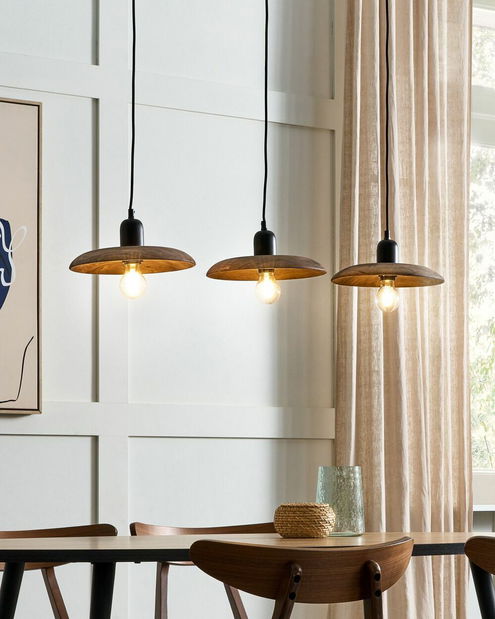 Závěsné svítidlo Maneera (tmavé dřevo)