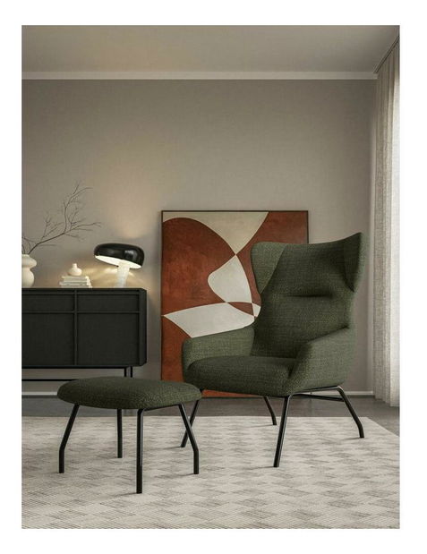 Křeslo Supra (olivová + černá)