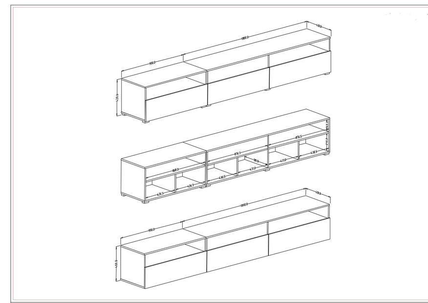 TV stolek Barly Typ 40 (ořech satinový + touchwood)