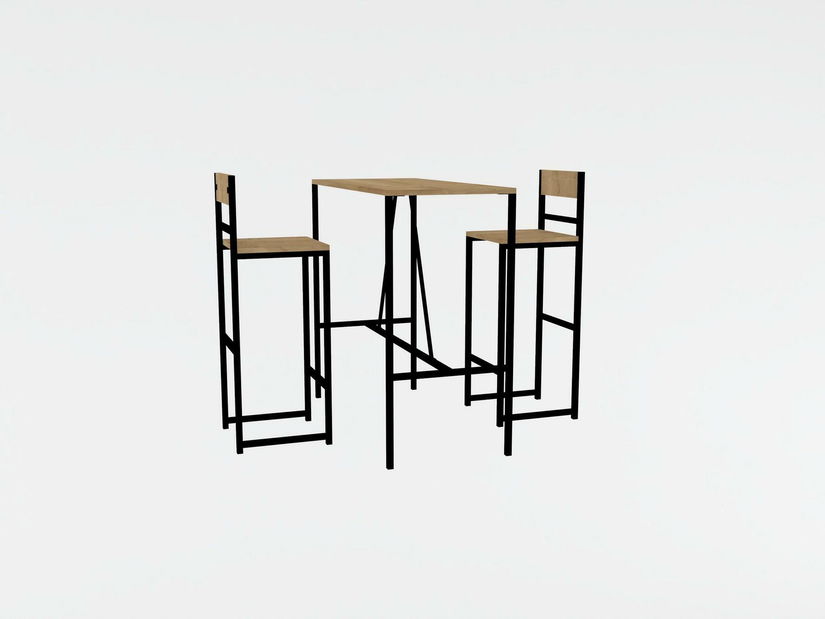 Barový set Mumupo (dub) (pro 2 osoby)