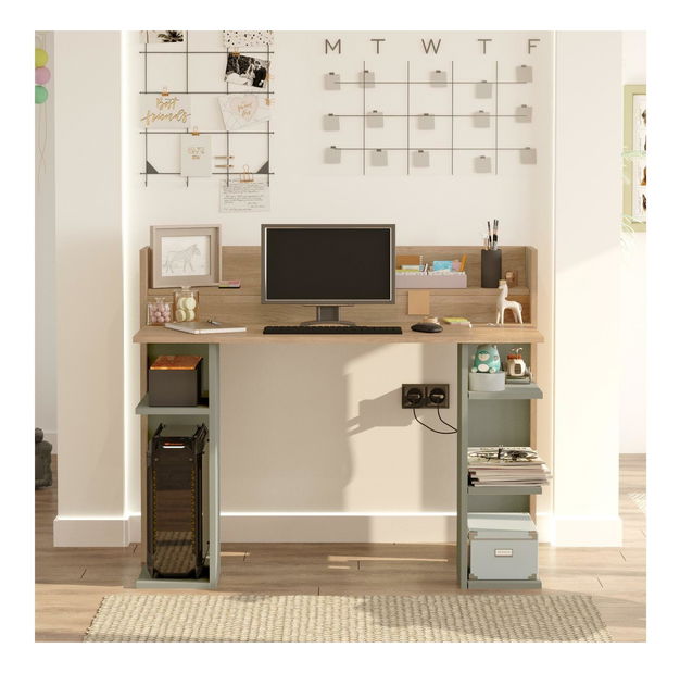 PC stolek Verbato (dub + zelená)