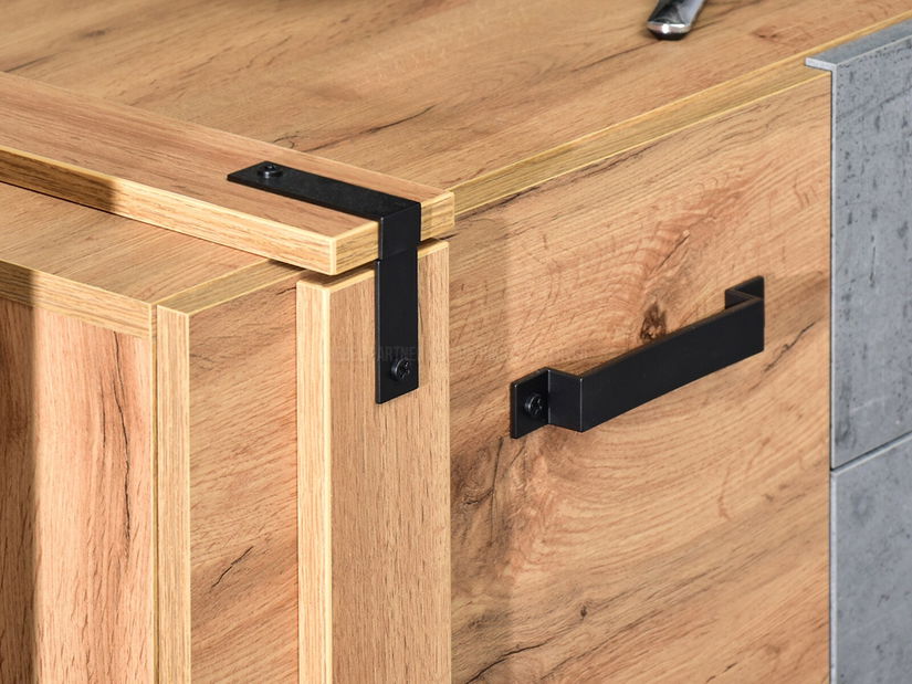 Obývací stěna Suspendera SH07 (dub + černá)