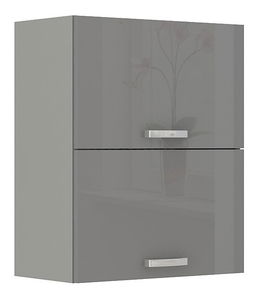 Horní kuchyňská skříňka Milo 60 GU-72 (šedá + šedý lesk)