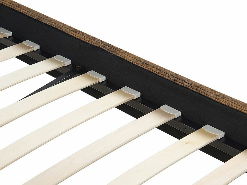 Manželská postel 180 cm FUTTI (s roštem) (hnědá)