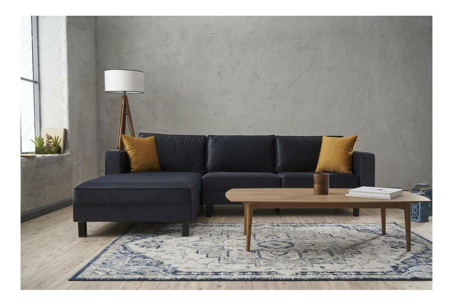 Rohová sedačka Kalen 1 (L) (antracit samet)