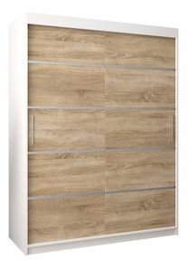 Šatní skříň 180 cm Verika 1 180 (bílá + dub sonoma)