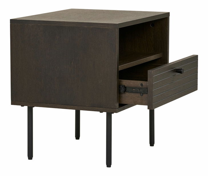 Noční stolek Ksitina 7 (tmavě hnědá)