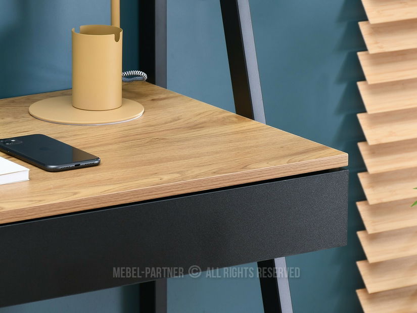 PC stolek Dylen (dub černý + černá)