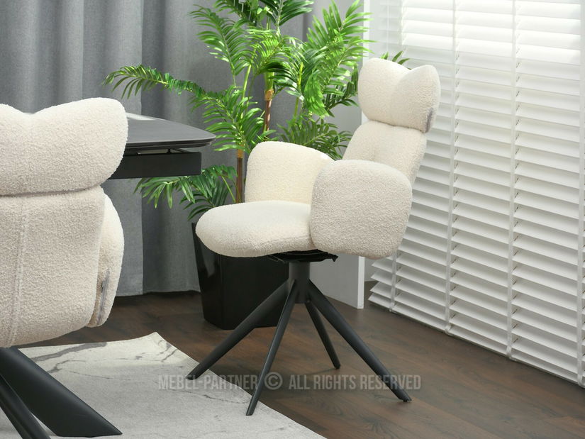 Židle Meda (krémová + černá)