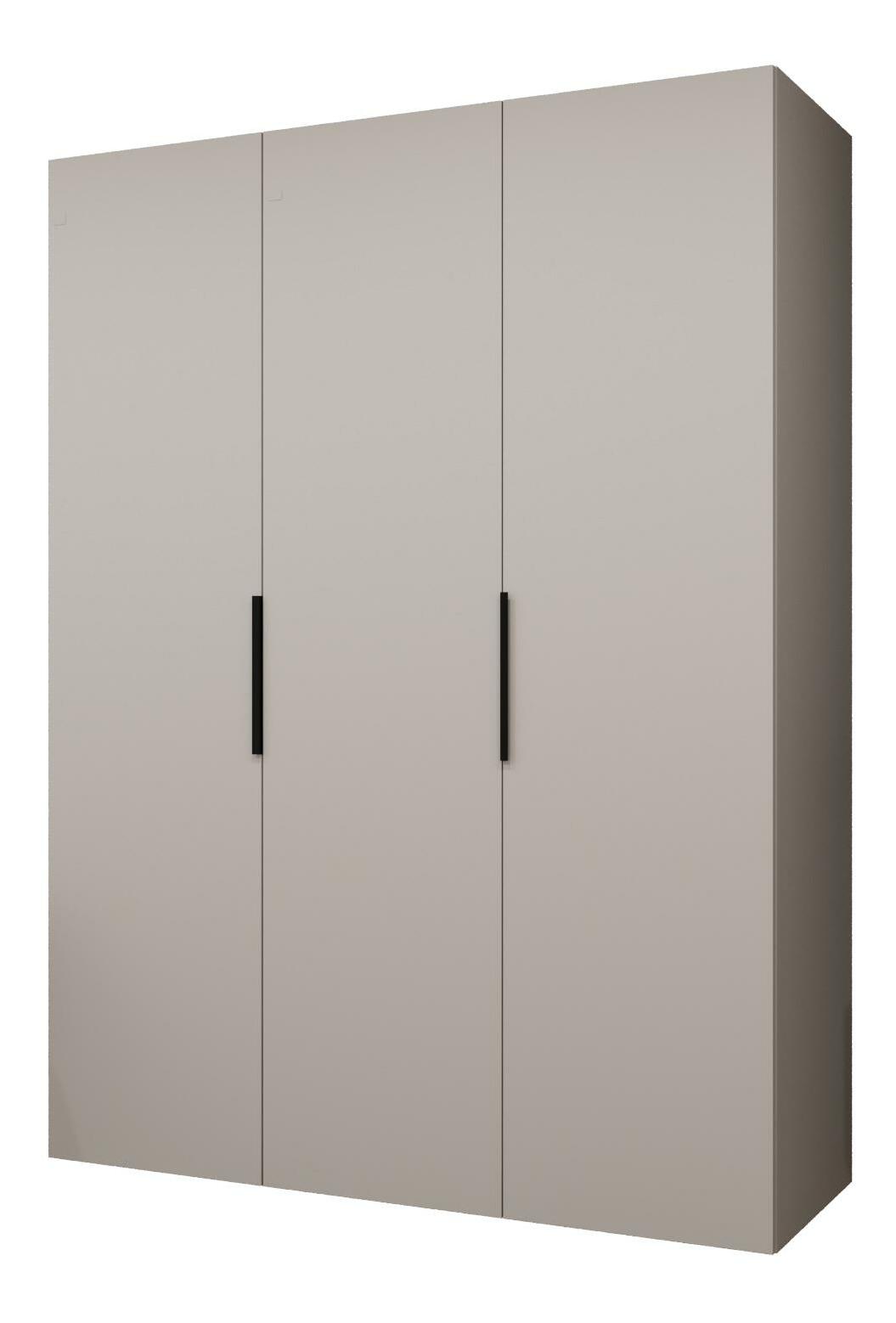 Šatní skříň 150 cm Mirabella 1 (kašmír + černá)