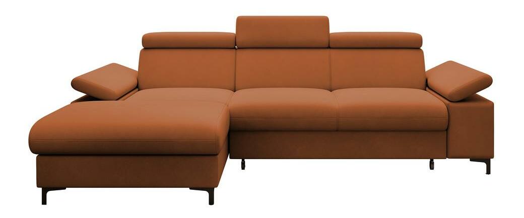 Rohová sedací souprava Miles (L) (měděná + černá)