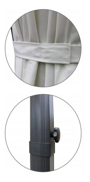 Zahradní slunečník Rona 5 (šedá)