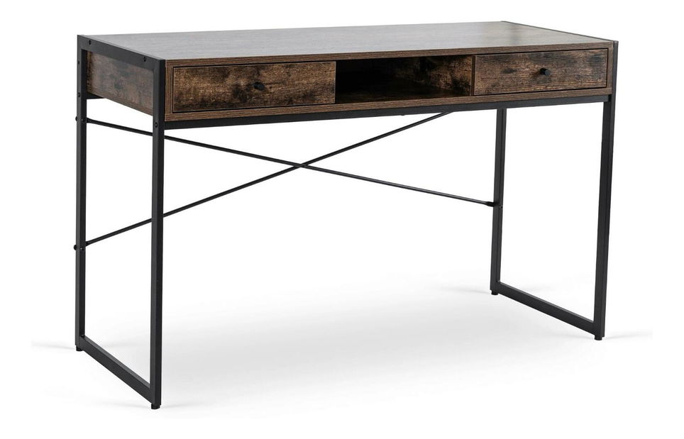 Psací stolek Supuso (hnědá + černá)