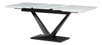 Rozkládací jídelní stůl Hundio (bílá) (pro 4-8 osob)