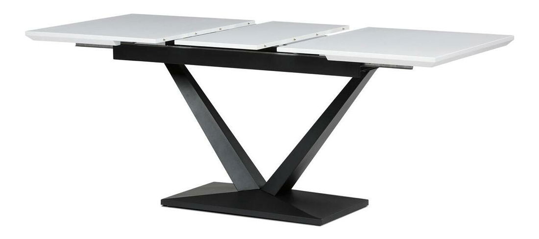 Rozkládací jídelní stůl Hundio (bílá) (pro 4-8 osob)