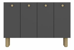 Skříňka Ilaya (antracit + zlatá)