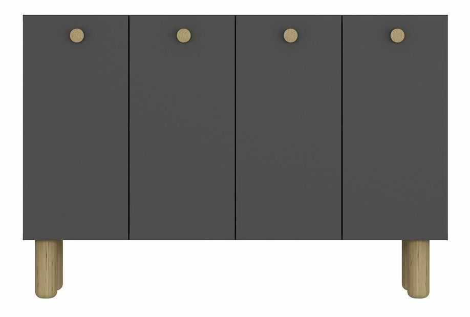 Skříňka Ilaya (antracit + zlatá)