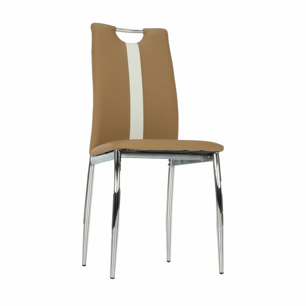 Jídelní židle Scotby (béžová + bílá)