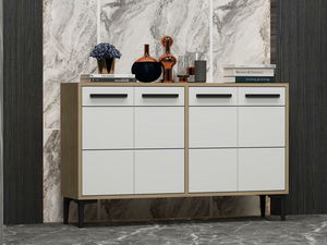 Komoda Daduko (dub safírový + bílá)