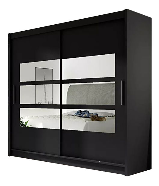 Šatní skříň Baker III (černá)