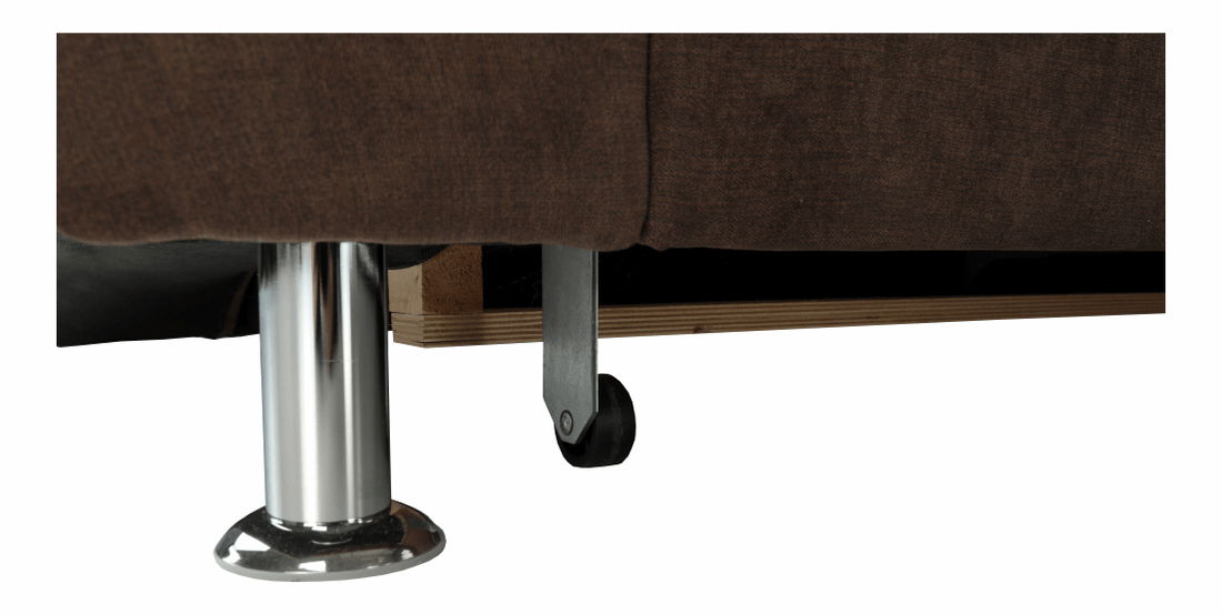 Rohová sedací souprava Stan (hnědá) (L)