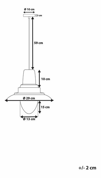 Závěsná lampa Petare (stříbrná)