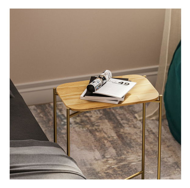 Konferenční stolek Museli 1 (zlatá + přírodní)