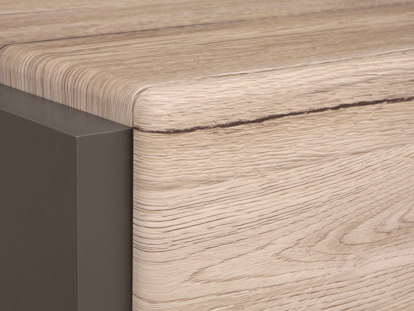 TV stolek/skříňka BRW Author RTV2S/5/16 (Láva + Dub Sanremo světlý)