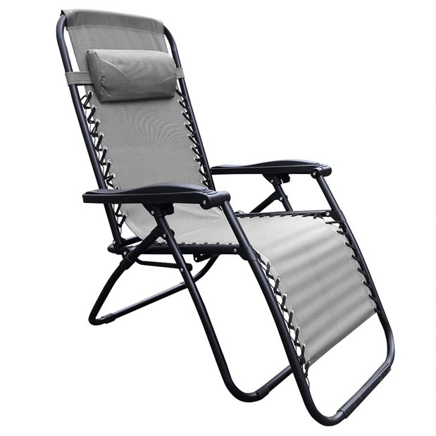 Zahradní polohovatelné křeslo Gerry (šedá)