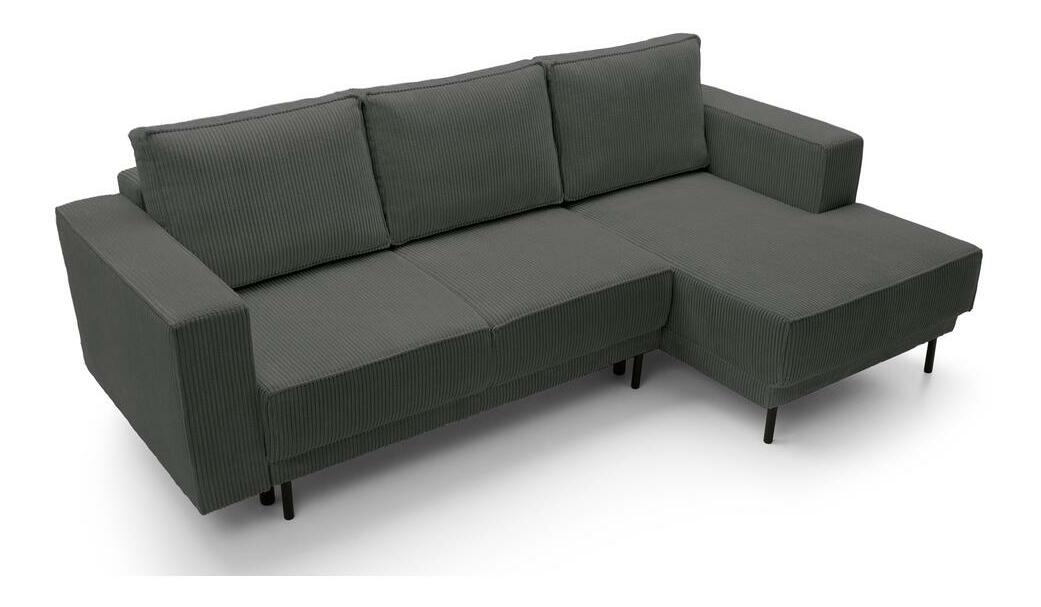 Rohová sedací souprava Rodriguez mini (P) (šedá + černá)