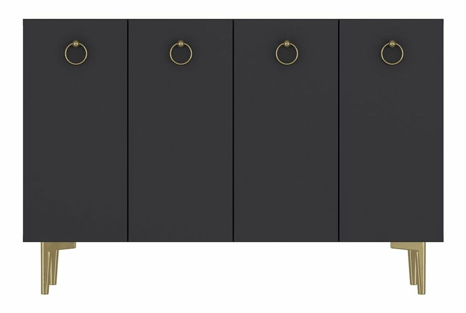 Skříňka Ilaya (bílá + stříbrná)