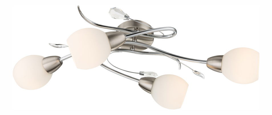 Stropní/nástěnné svítidlo Lilly 60209-4 (nikl + opál)