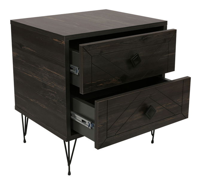 Noční stolek Luna (Tmavá hnědá)