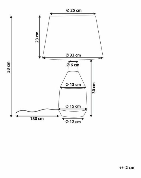 Stolní lampa Lamza (oranžová)