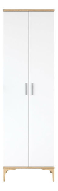 Policová skříň Jenaretta 2 (ořech + bílá)